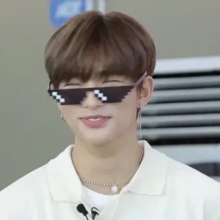 🐹 lunettes de soleil, pixelisé, meme, portrait, homme, cool, personne telegram sticker