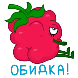 😝 DEMARAI framboesa, fruta, desenho animado, engraçado, demarai telegram sticker