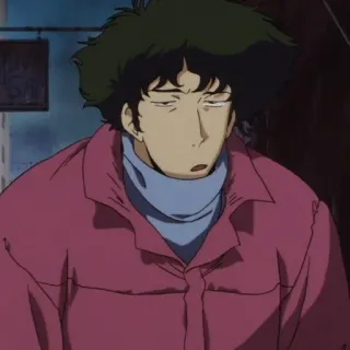 🙄 Spike Spiegel Cowboy Bebop Anime, Dessin animé, Spike Spiegel, Cowboy Bebop, Chasseur de primes telegram sticker