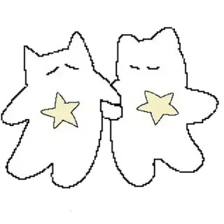 ✨ cat, star, cute, animal, cartoon, kawaii telegram sticker