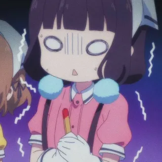 🍇 anime, shocked, maid, cartoon, funny, surprised telegram sticker