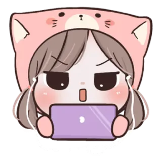 🐱 cartoon, anime, character, sticker, kawaii, girl, cute telegram sticker