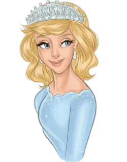 😊 Princess Diana принцесса, диана, королевский, иллюстрация, мультфильм, тиара telegram sticker