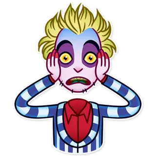 😱 Beetlejuice beetlejuice, filme, personagem, desenho animado, monstro, olhos whatsapp sticker