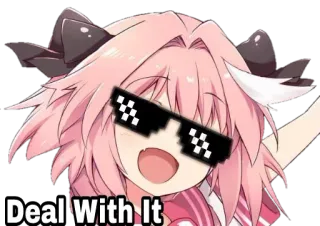 😎 Deal With It Anime, Lunettes, Lunettes de soleil, Mème telegram sticker