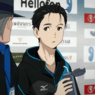 🌬 Аниме, Фигурное катание, Персонаж, Мужчина, Портрет telegram sticker