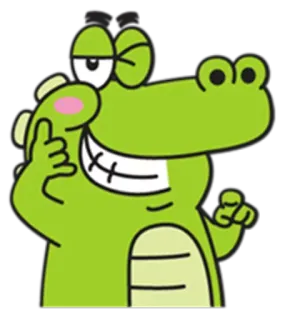 🐊 漫画, ワニ, 動物, ジェスチャー, ステッカー telegram sticker