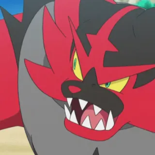 😠 Incineroar Pokemon pokemon, incineroar, anime, video game, monster telegram sticker