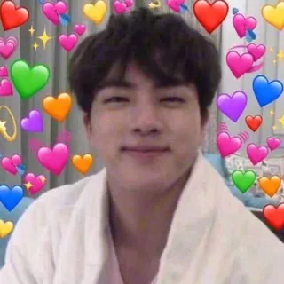 ☺️ Jin kpop, bts, jin, heart, love, cute telegram sticker