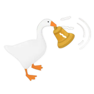🔔 Untitled Goose Game ガチョウ, ベル, ゲーム, うざい, 鳥 telegram sticker