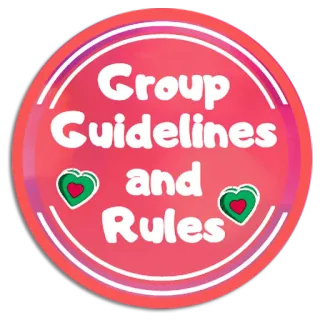 🧾 Group Guidelines and Rules Linee guida gruppo, Regole, Cuore, Regolamenti, Standard community telegram sticker