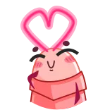 ❤️ 爱, 心, 可爱, 粉色, 腮红 telegram sticker