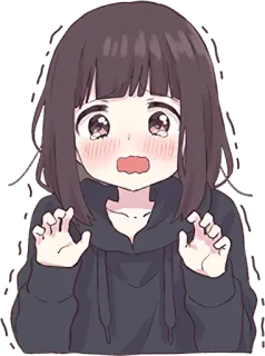 😳 anime, meisje, bang, huilend whatsapp sticker