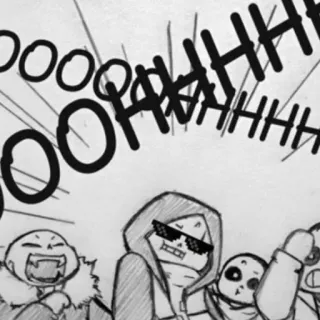 😱 Sans Undertale OOOHHHHH sans, undertale, glasses, funny, cartoon telegram sticker