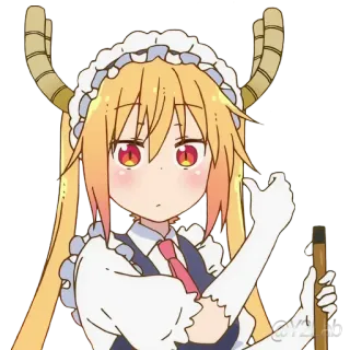 👍 Tohru Miss Kobayashi's Dragon Maid Anime, Dragón, Maid, Lindo, Personaje, Tohru whatsapp sticker