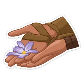 🌺 mani, fiore, dare, cura, compassione telegram sticker