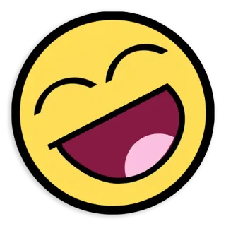 🤣 Emoji, Smiley, Visage, Sourire, Jaune whatsapp sticker
