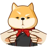 🤵 Hund, Shiba Inu, Tier, süß, Fliege, Haustier telegram sticker