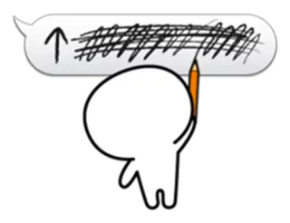 😶 cartoon, krabbel, streepjespoppetje, tekening, potlood, doodle telegram sticker