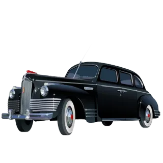 🙄 автомобиль, винтаж, черный, транспорт, авто, классический telegram sticker