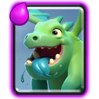 👾 Baby Dragon Clash Royale dragón, dibujos animados, juego, personaje, lindo, fantasía whatsapp sticker