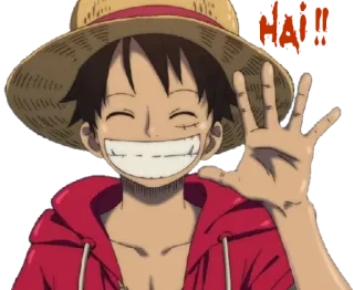 🖐 Monkey D. Luffy One Piece อนิเมะ, มังงะ, ลูฟี่, วันพีซ, การ์ตูน, ตัวละคร, หมวกฟาง telegram sticker