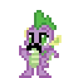 😅 Spike My Little Pony Spike, My Little Pony, Kartun, Naga, Pixel Art whatsapp sticker