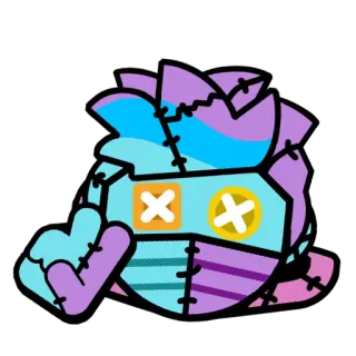 😄 genaaid, pop, blauw, paars, steken telegram sticker