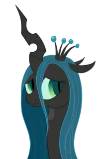 😔 Queen Chrysalis My Little Pony Pônei, Rainha, Chrysalis, Desenho animado, Animação, Transmorfo, Vilão whatsapp sticker