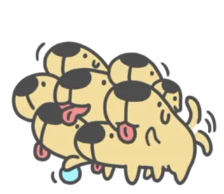 🐶 chien, dessin animé, chiot, mignon, animal, animal de compagnie whatsapp sticker
