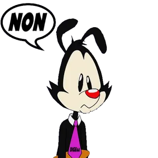 👎 Wakko Warner Animaniacs NON Dibujos animados, Animaniacs, Wakko Warner, Divertido, Comedia telegram sticker