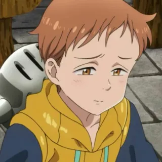 😔 King The Seven Deadly Sins Аниме, Персонаж, Милый, Семь смертных грехов, Кинг, Грустный, Манга telegram sticker