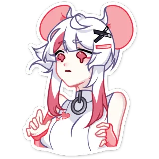 👀 Anime, Lindo, Ratón, Personaje, Kawaii, Dibujos animados telegram sticker