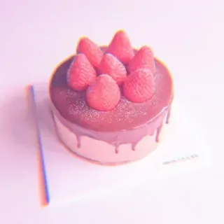 🍥 cake, strawberry, dessert, food, sweet, pastry telegram sticker