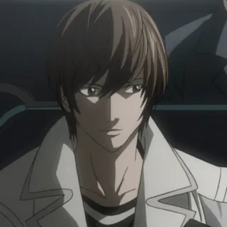 🍎 Light Yagami Death Note Anime, Death Note, Light Yagami, Personagem telegram sticker