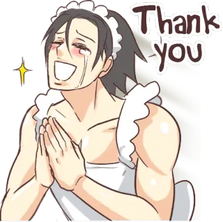 Man Maid (not a butler) ENG :: @line_stickers telegram stickers