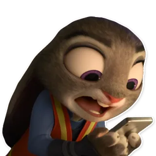 😡 Judy Hopps Zootopia lapin, police, dessin animé, zootopie, personnage whatsapp sticker