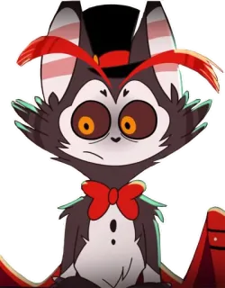 😧 Husker Hazbin Hotel kucing, Husker, Hazbin Hotel, kartun telegram sticker