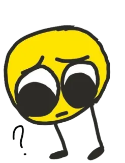 🤔 emoji, sad, upset, emotional, cartoon, drawing, character telegram sticker