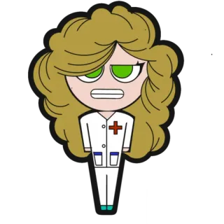 😬 медсестра, медицинский, мультфильм, персонаж, врач, здравоохранение telegram sticker