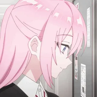 🍬 Anime, Rambut pink, Gadis, Pelajar, Rambut panjang, Potret telegram sticker