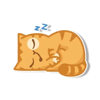 😴 zz gato, durmiendo, gatito, lindo, dormilón, animal telegram sticker