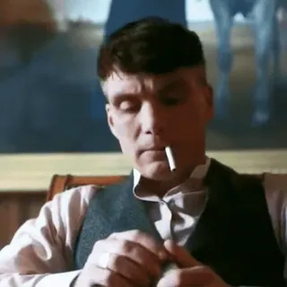 🚬 Thomas Shelby Peaky Blinders Fumo, Sigaretta, Tommy Shelby, Serie TV, Peaky Blinders whatsapp sticker