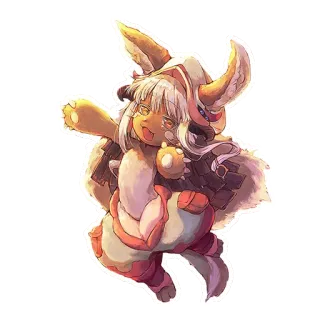 😮 Nanachi Made in Abyss Anime, Mangá, Nanachi, Made in Abyss, Personagem, fofo, kawaii telegram sticker