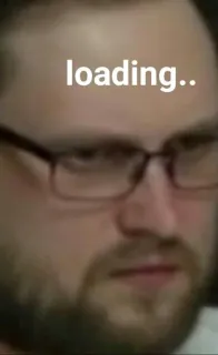 🤔 loading.. загрузка, мужчина, очки, мем telegram sticker