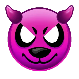 😀 diabo, emoji, adesivo, mal, chifres, desenho animado, demônio, monstro whatsapp sticker