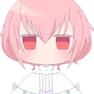 😶 Anime, Cartone animato, Chibi, Personaggio, Capelli rosa whatsapp sticker