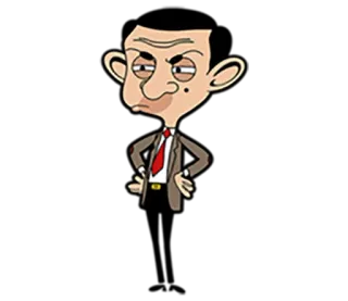 🤨 Mr. Bean Dessin animé, Drôle, Comique, Mr Bean telegram sticker