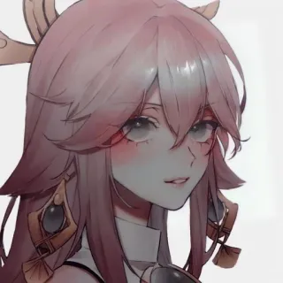 💝 Yae Miko Genshin Impact 动漫, 原神, 八重神子, 游戏, 角色, 粉丝作品 telegram sticker