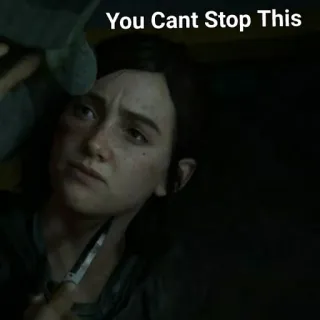 🙅‍♂ Ellie The Last of Us Part II You Cant Stop This Videojuego, Cuchillo, Violencia, Venganza, Postapocalíptico, Zombis telegram sticker